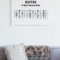 Guitar fretboard poster. This poster will help you remember all the notes on the guitar. The guitar fretboard poster is available in the music theory shop.